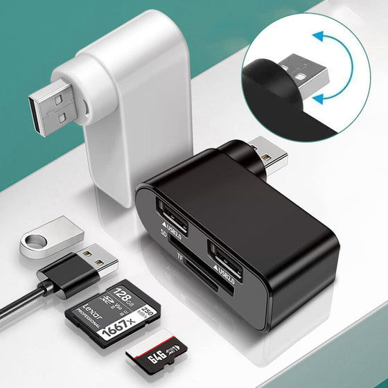 4 i 1 roterbar USB-hubb