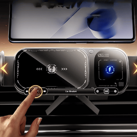 Trådlös Laddningsstation Med Roterande Mobilhållare För Bil