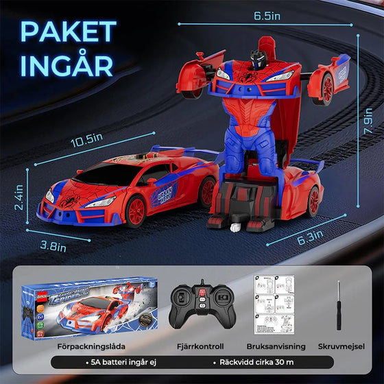 Fjärrstyrd transformerande robotbil