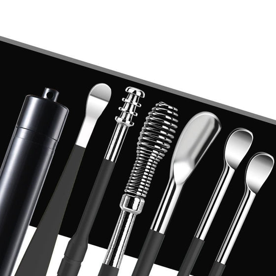 6-Pack Set Med Spiralformade öronmassageverktyg I Rostfritt Stål