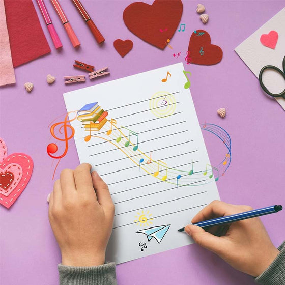 Handgjord tecknad ljudhälsningskort