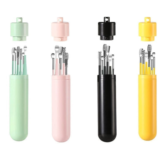 6-Pack Set Med Spiralformade öronmassageverktyg I Rostfritt Stål