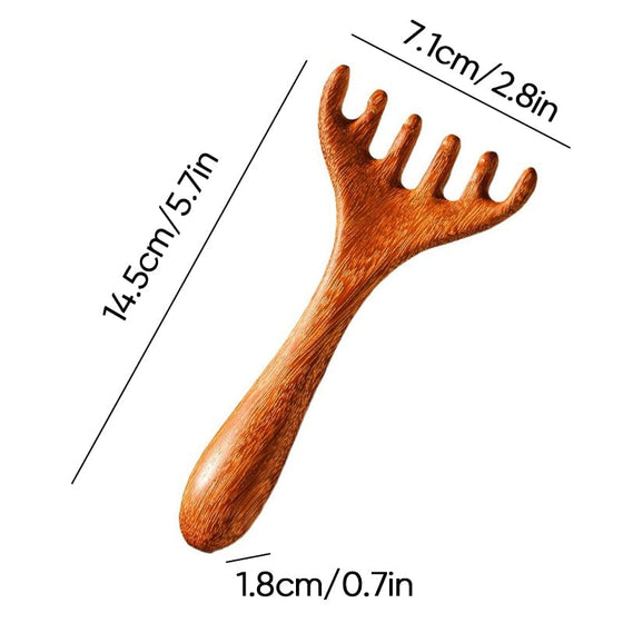 Sandelträ Meridiankam för Huvud och Nacke
