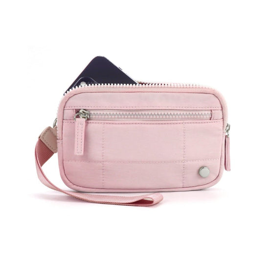 Quiltad handledsväska med armband