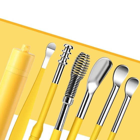 6-Pack Set Med Spiralformade öronmassageverktyg I Rostfritt Stål