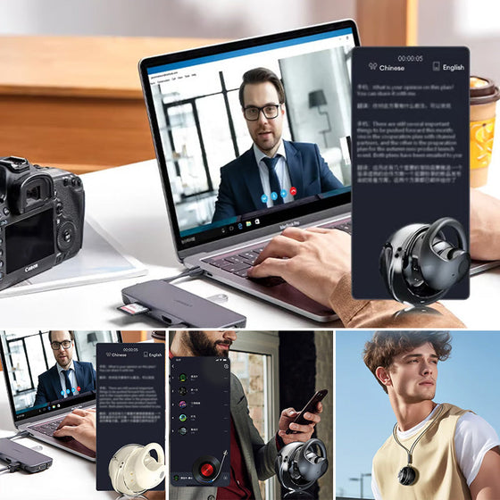 Trådlösa Bluetooth-öronsnäckor för översättning