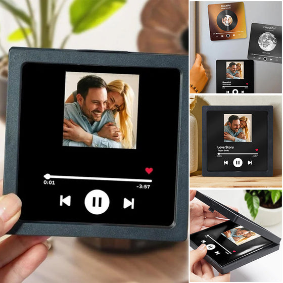 Album kylskåpsklistermärken - Dekorativ musik ram  foton för par