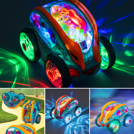 Electric Gear Music Light-Up Universal Light Bil Flygplan Leksaker