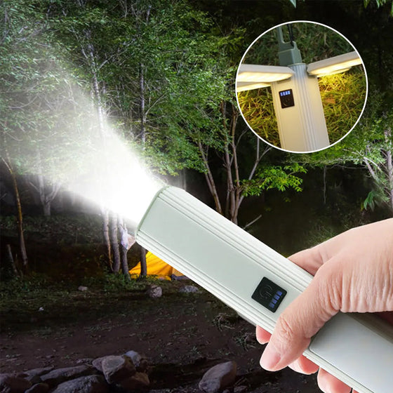 Fyrblads vikbar campinglampa