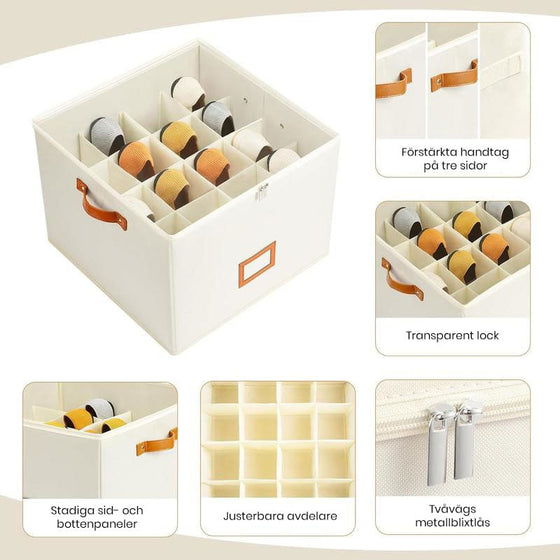 Hopfällbar Skoförvaringslåda med Transparent Lock