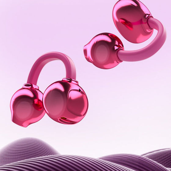 Trendiga trådlösa hörlurar med clip-on-funktion