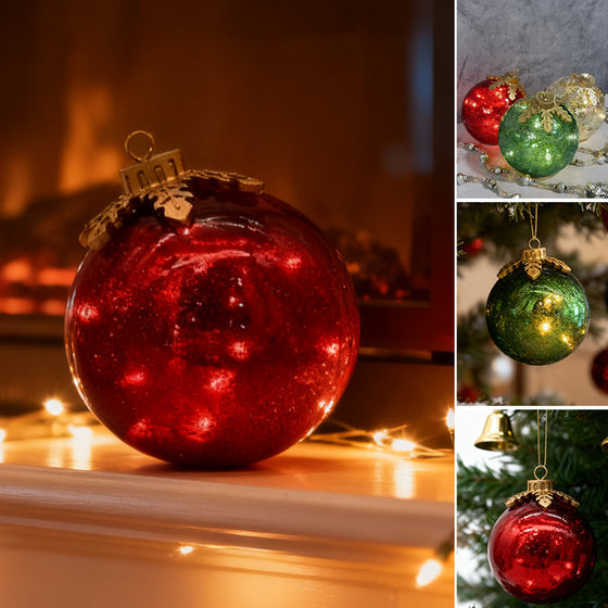 Glasbord Juldekoration