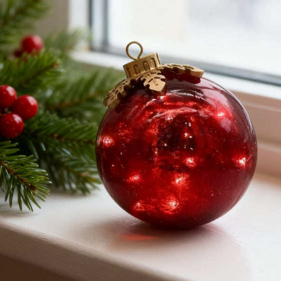 Glasbord Juldekoration