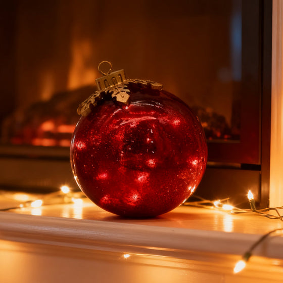 Glasbord Juldekoration