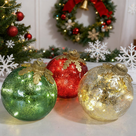 Glasbord Juldekoration