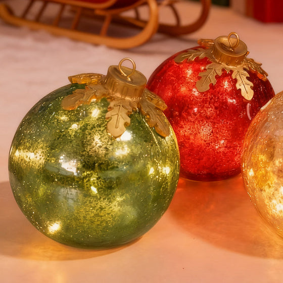 Glasbord Juldekoration