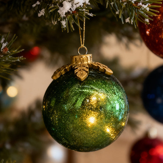 Glasbord Juldekoration