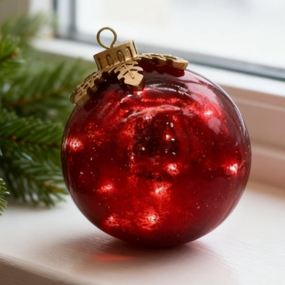 Glasbord Juldekoration