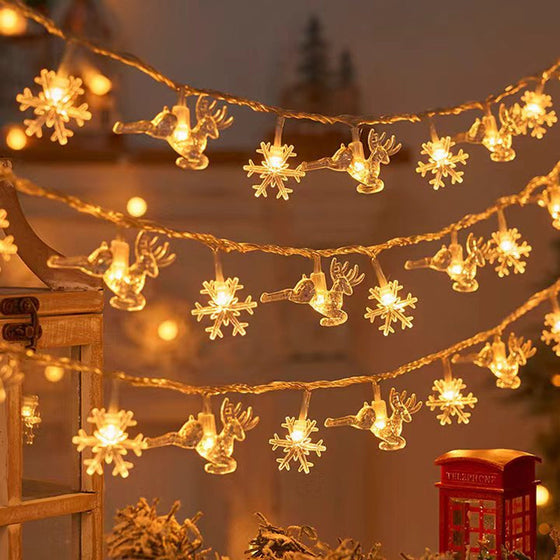 Julsnöre med snöflingor