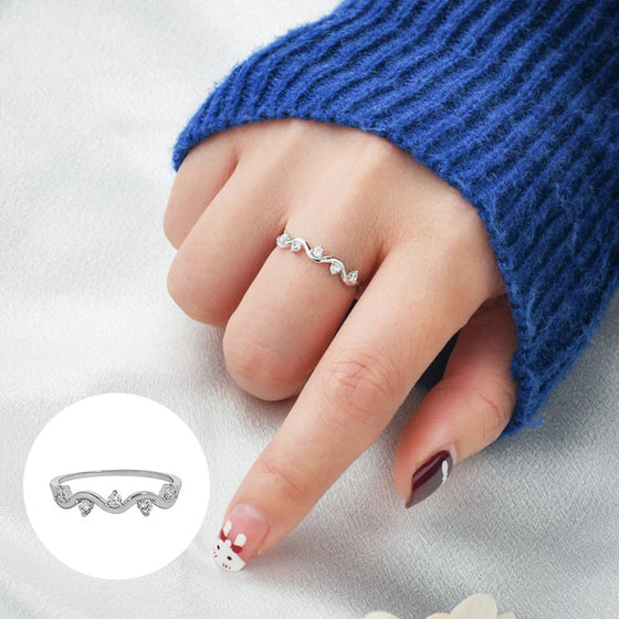 Glänsande Storms Wave Ring