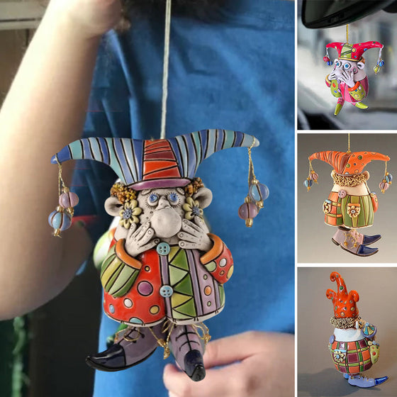 Färgglada ornament med narrklocka