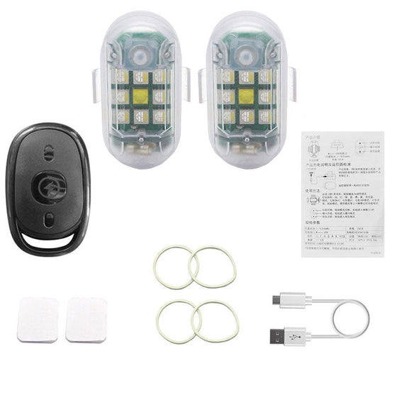 LED-strobelys för motorcyklar och cyklar