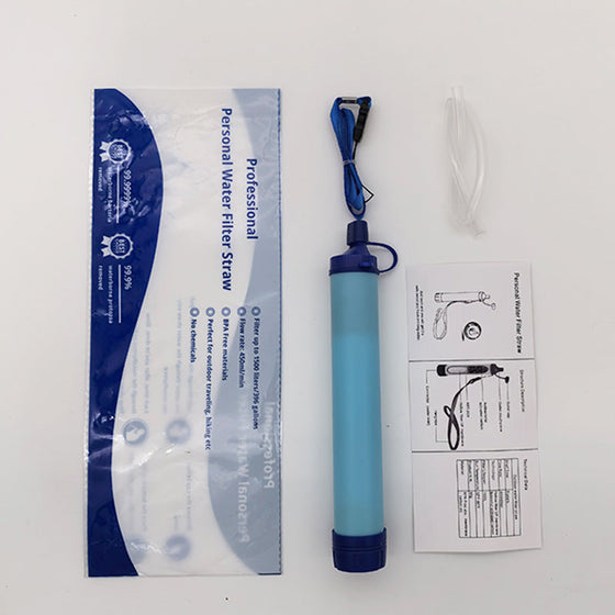 Nödvattenrenare för utomhusbruk sugrör