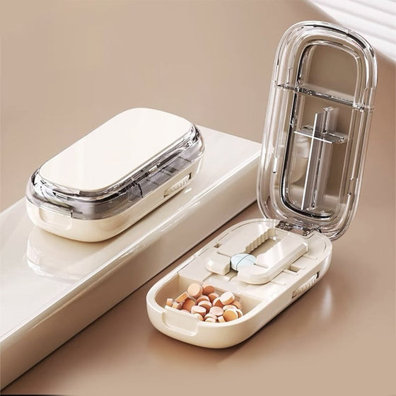 💊 Bärbar pillerskärare och organisatör