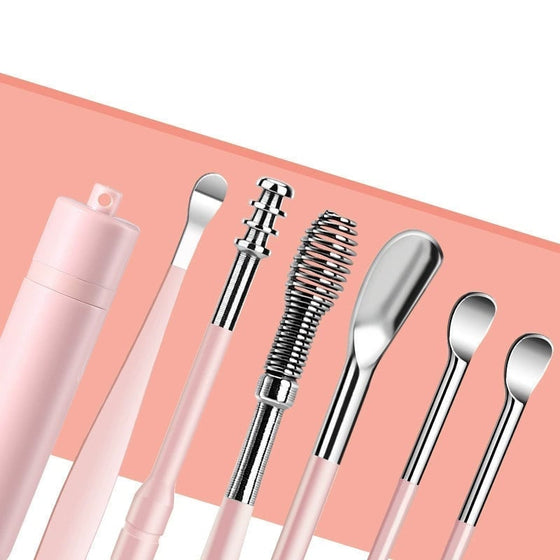 6-Pack Set Med Spiralformade öronmassageverktyg I Rostfritt Stål