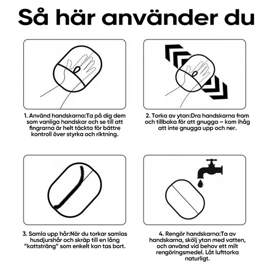 Pälsborttagare i handskeform