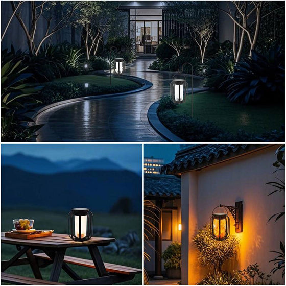 Solcellslampa för utomhusbruk med 4 lägen