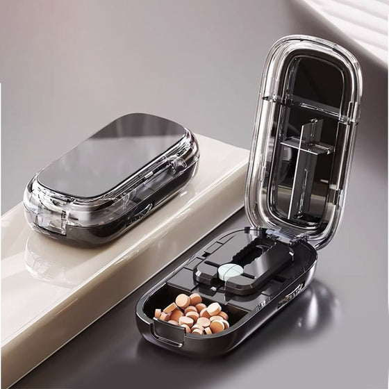 💊 Bärbar pillerskärare och organisatör