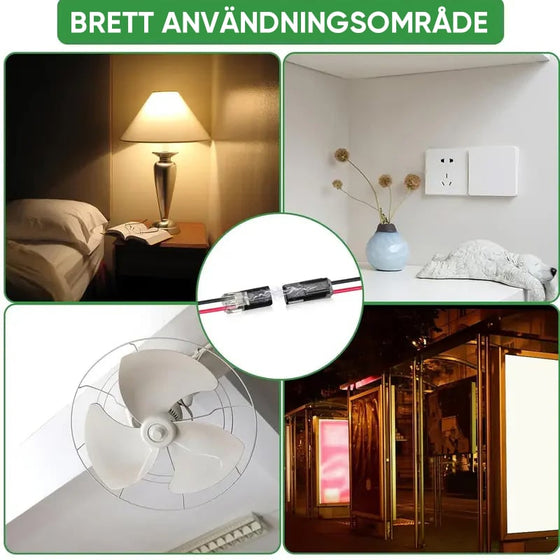 LED-remsanslutningskontakt med låsspänne