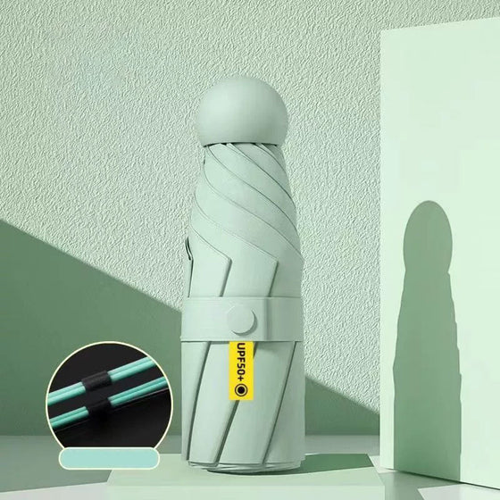 Fickparaply med sol- och regnskydd