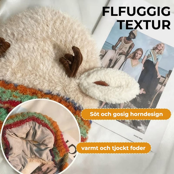 Söt julgransmössa med horn