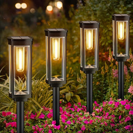 Solcellslampor för trädgården med varmt sken