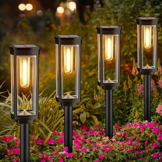 Solcellslampor för trädgården med varmt sken