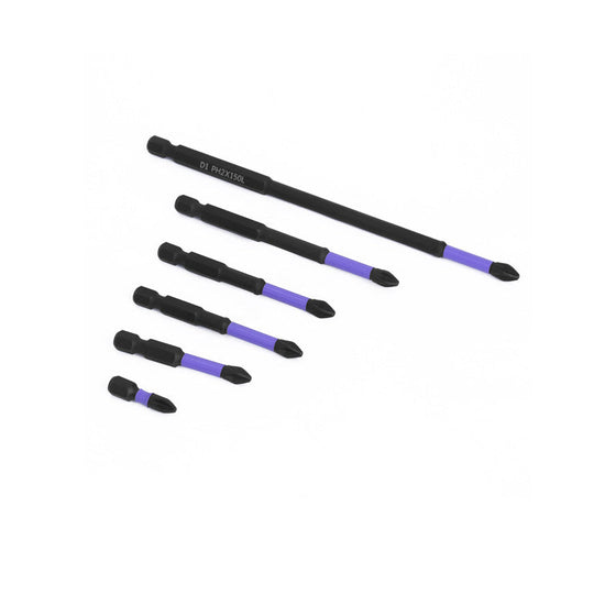 Lila halkfria skruvmejselbitar set