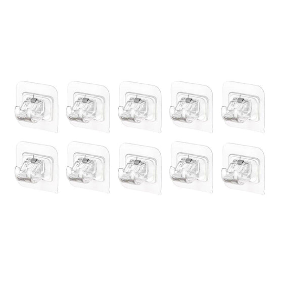 Transparent klämma för hängande stång