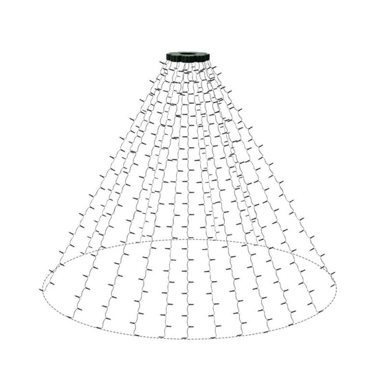 Julgransbelysning med vattenfall och ring