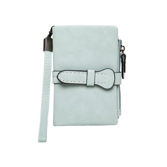 Enfärgad, Vikbar Kort Plånbok Med Myntfack