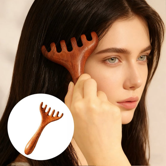 Sandelträ Meridiankam för Huvud och Nacke