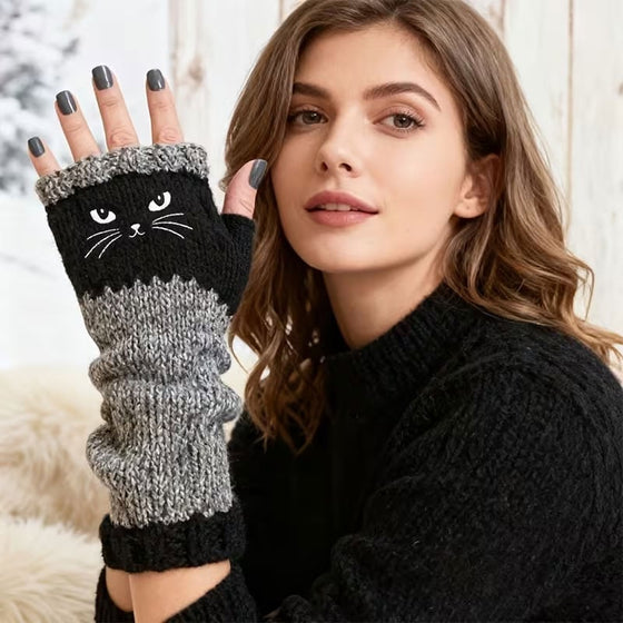 Fingerlösa katthandskar