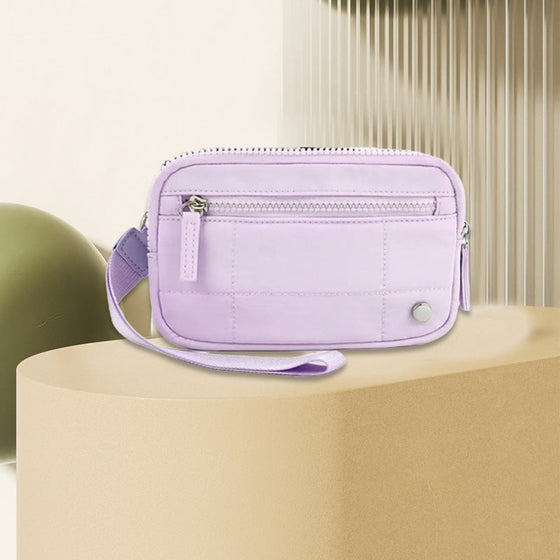 Quiltad handledsväska med armband