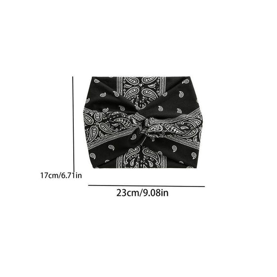 Tryckt korsad yogahårband