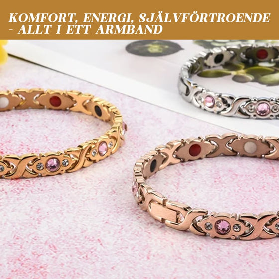 Diamantbesatt magnetiskt armband