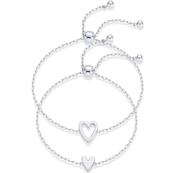 Hjärta-formad Ihålig Pendant Armbandset