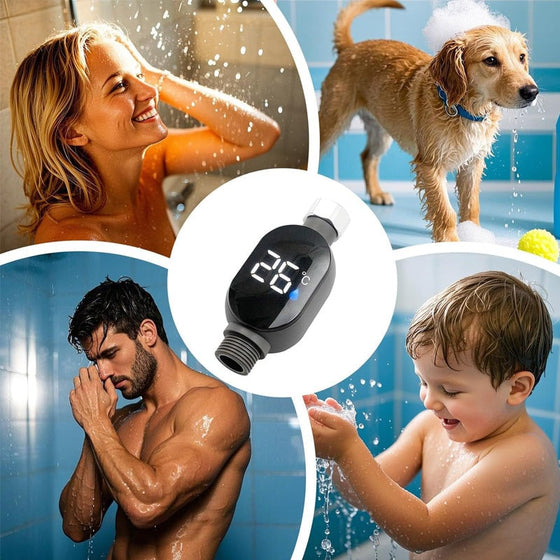 Duschtermometer med LED-skärm