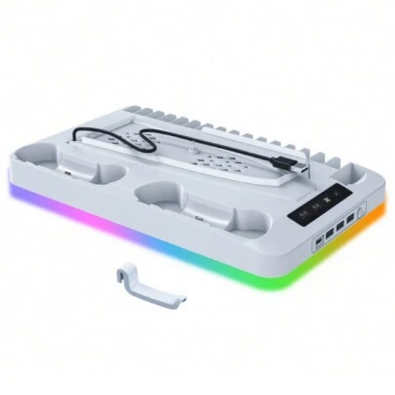 Laddningsstation Kylstativ för Dual PS5 Kontroller