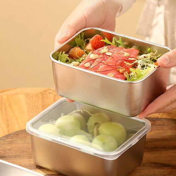 Förvaringsbehållare för livsmedel i rostfritt stål